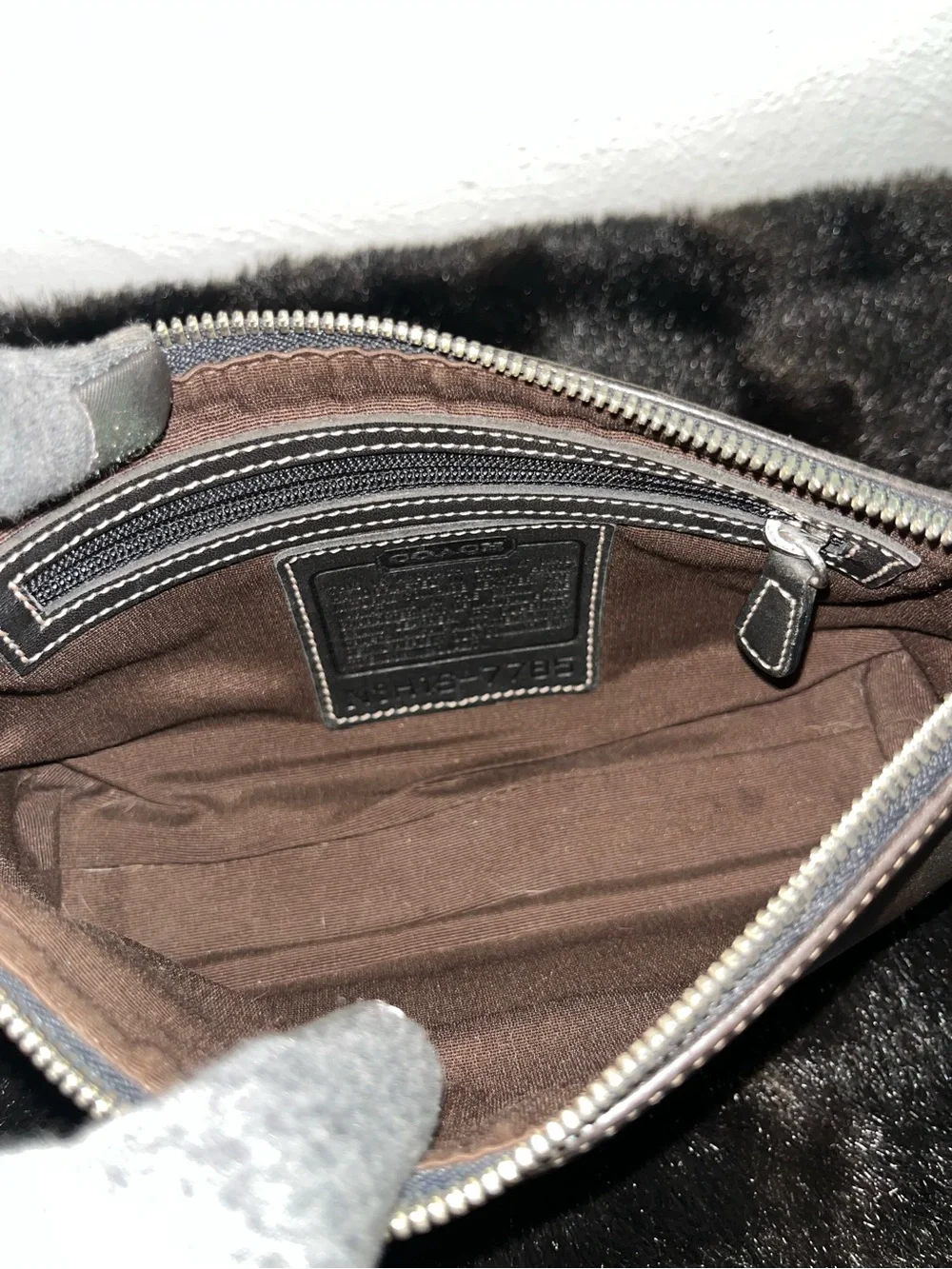 Coach Hamptons Demi Shoulder Bag in Dark Brown Leather